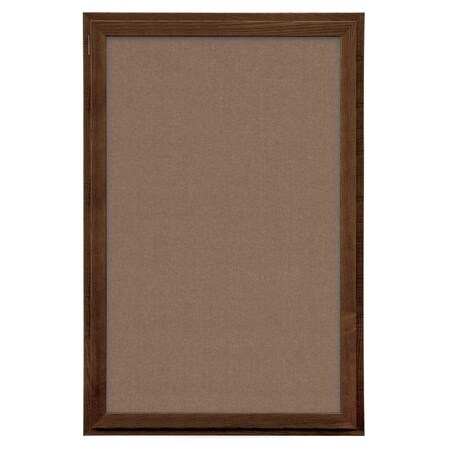 United Visual Products Indoor Enclosed Combo Board, 72"x36", Satin Frame/Blk Porc & Ultramarine UVCB7236-BLKPORC-ULTMAR